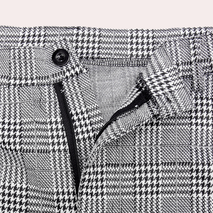 Anton - Vintage-inspirierte karierte Skinny-Fit-Hose für Männer