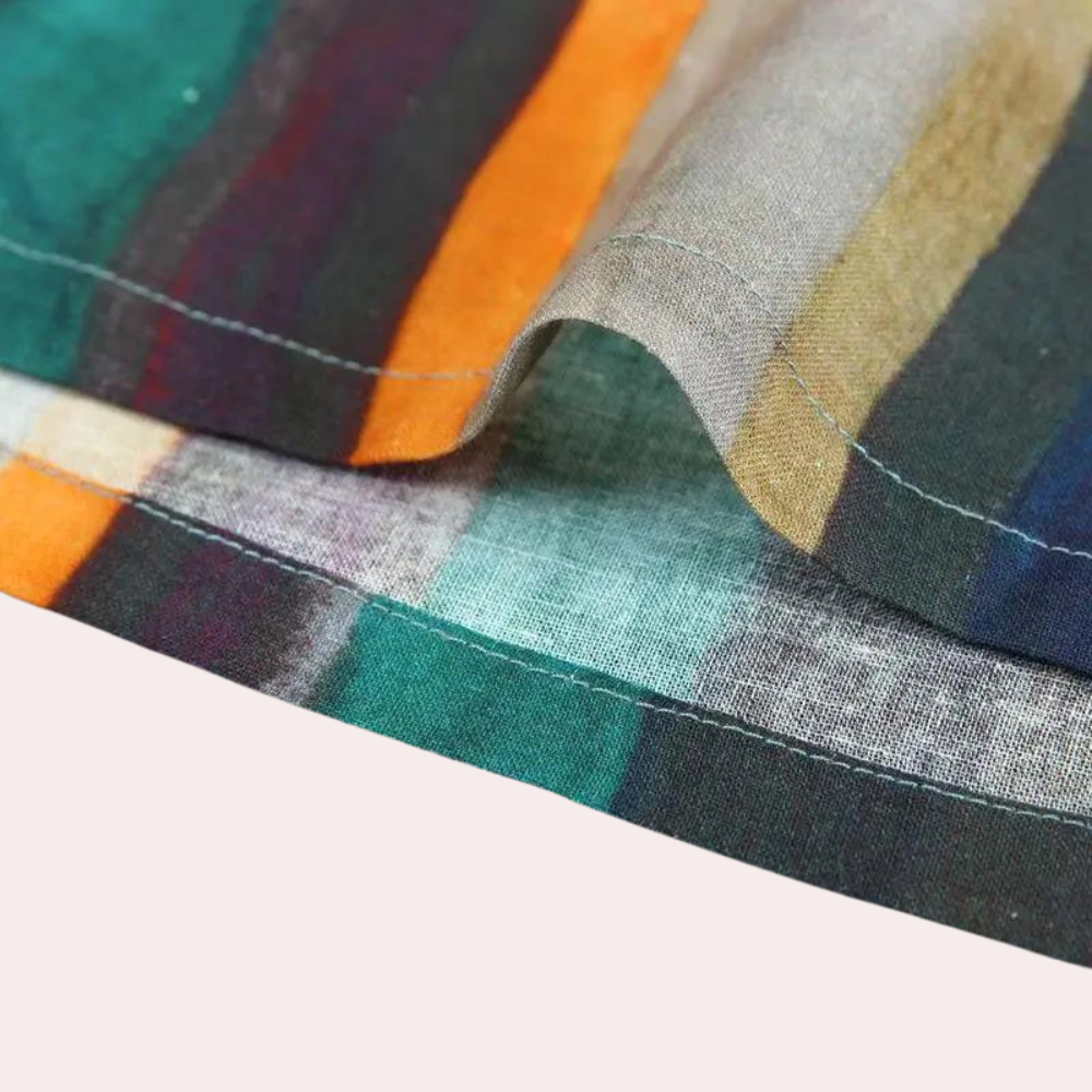 Stylish striped women's skirt in retro look for a trendy style