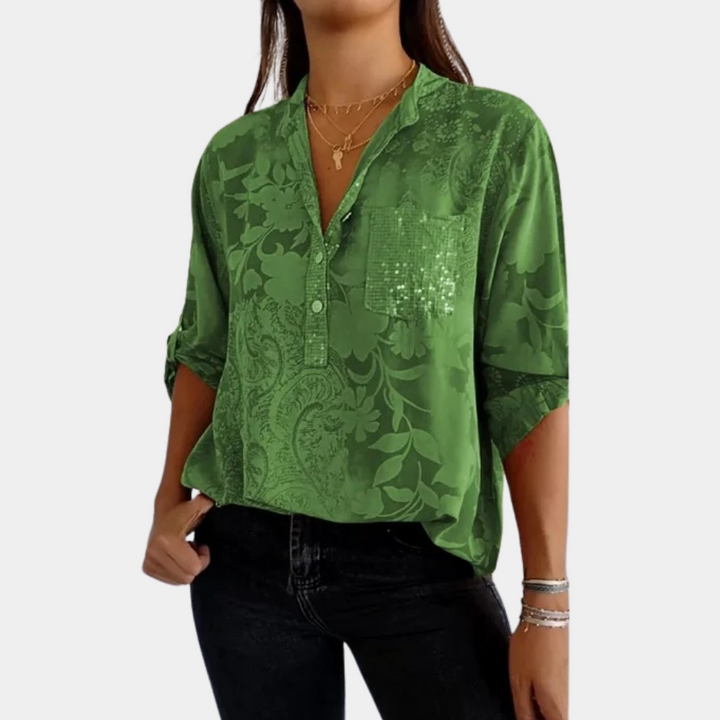 Edith - Blouse femme avec manches ajustables pour un ajustement parfait !