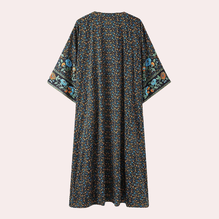Courtney - Bohemian Blossom Elegance Langarm-Strickjacke