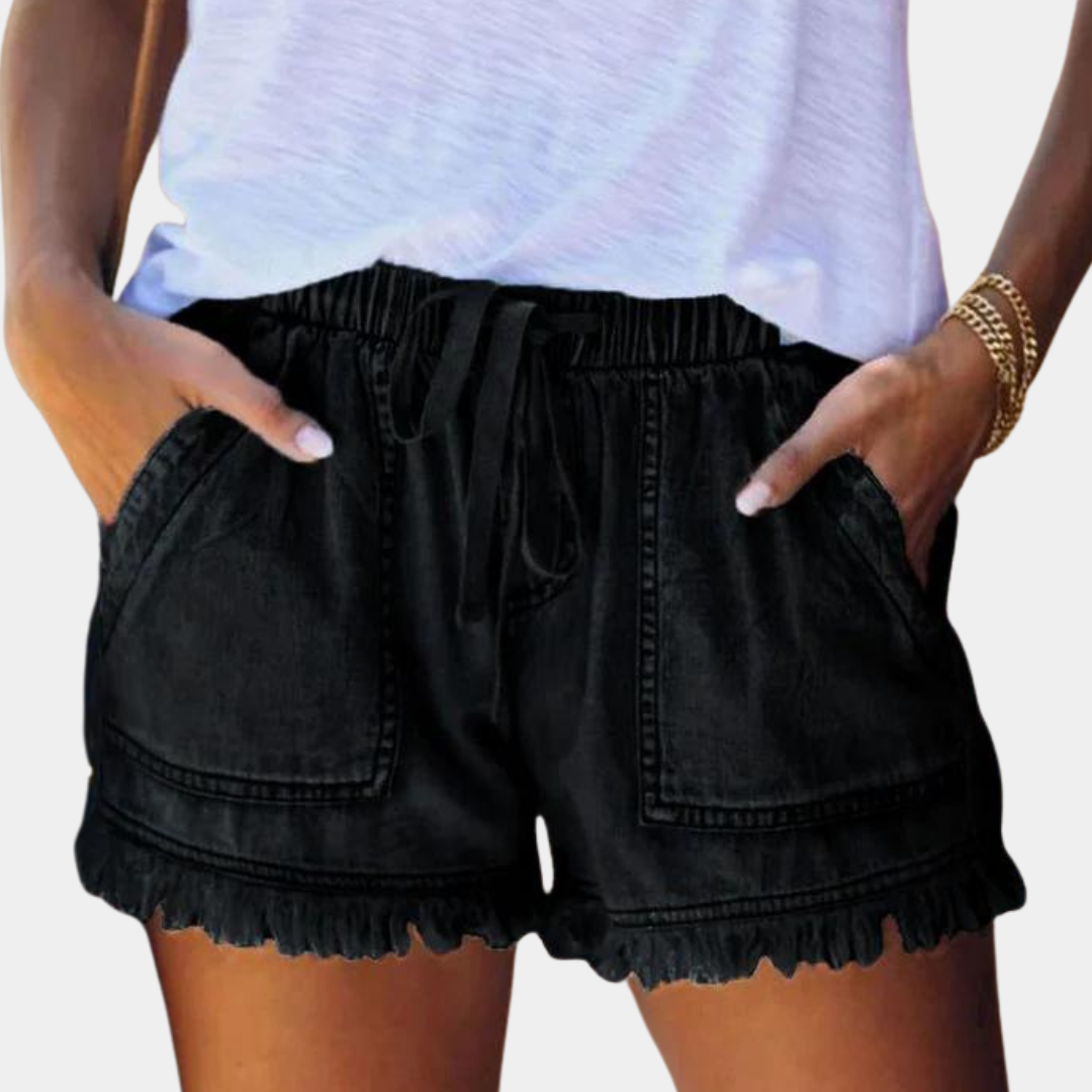 Delfine - Elegant and comfortable women's shorts with practical side pockets