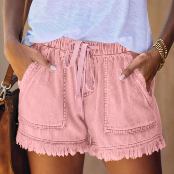 Delfine - Elegant and comfortable women's shorts with practical side pockets