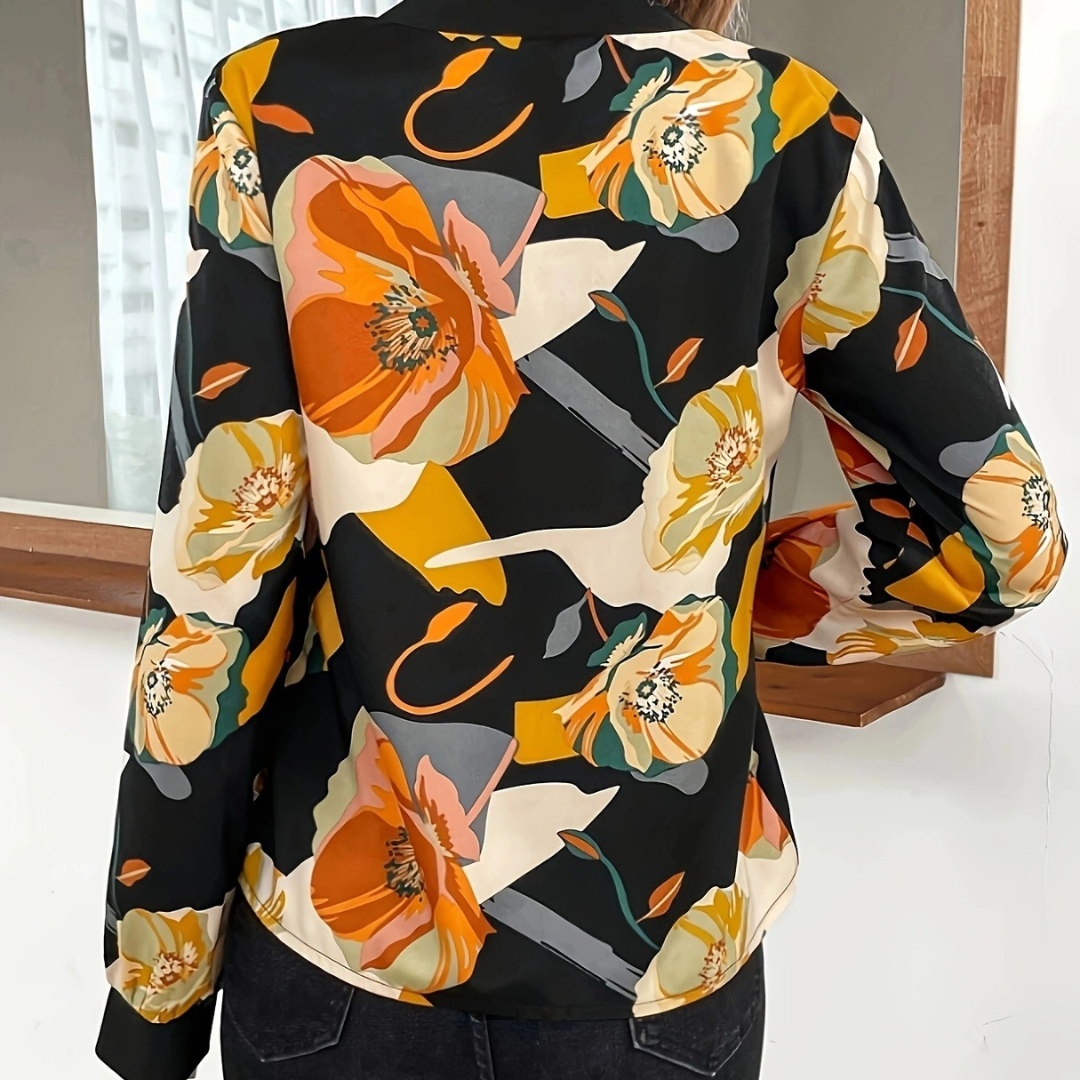Irene - Blouse élégante grande taille à motif floral pour femme