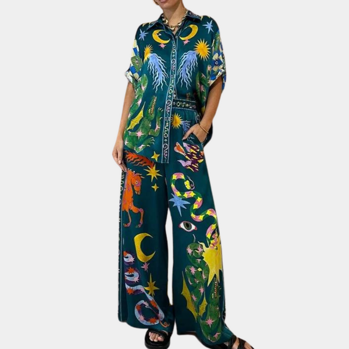 Forina - Stylish and colorful 2-piece women's outfit with trendy flair