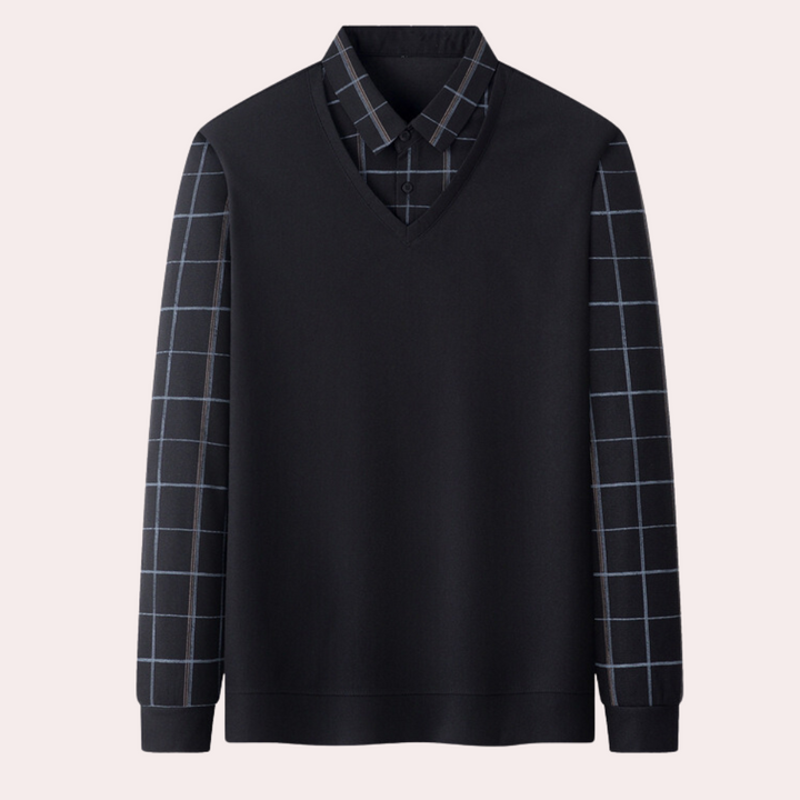 Bram - Pull en maille à carreaux stylé pour hommes séduisants