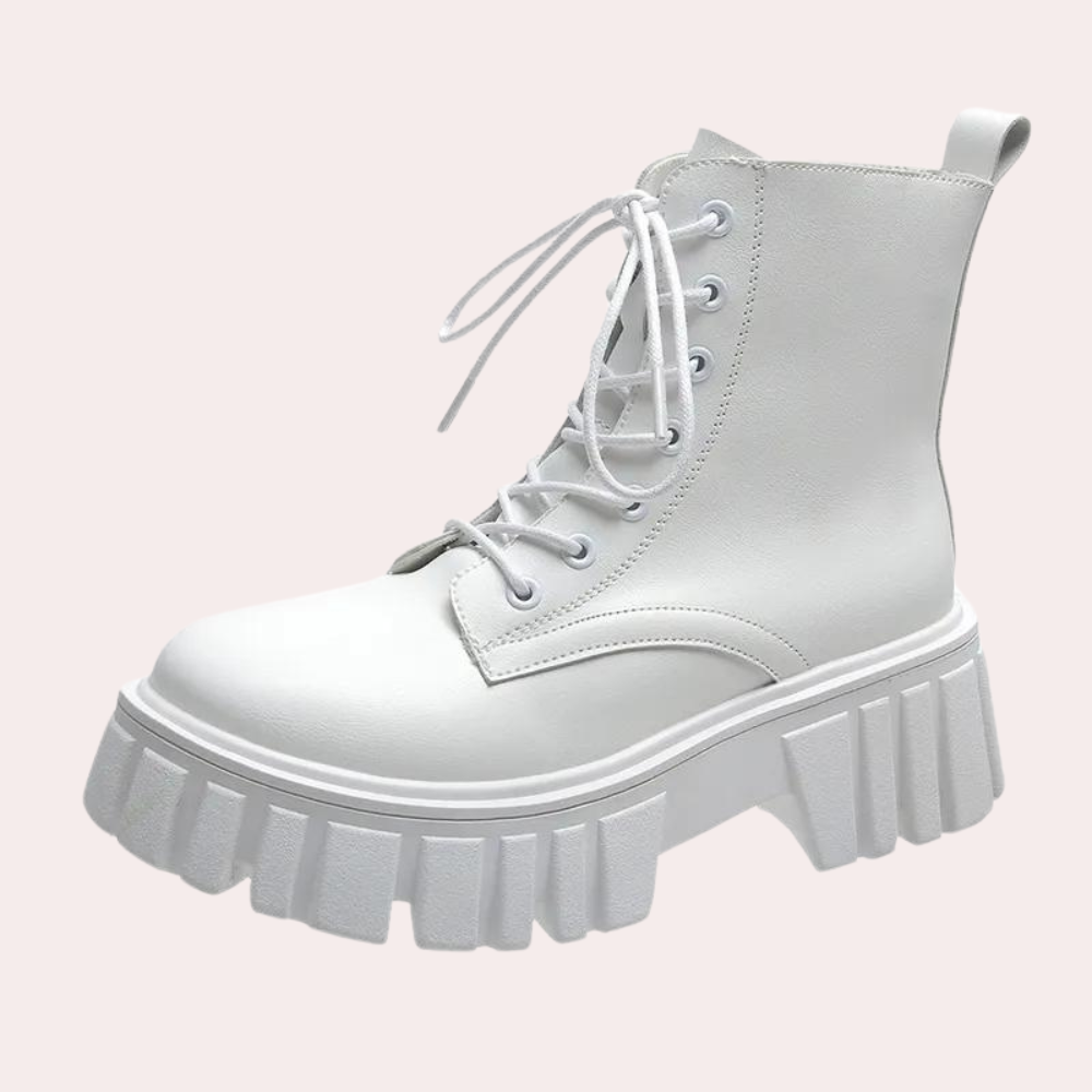 Venetia - Bottine élégante pour femme avec lacets raffinés et fermeture éclair pratique