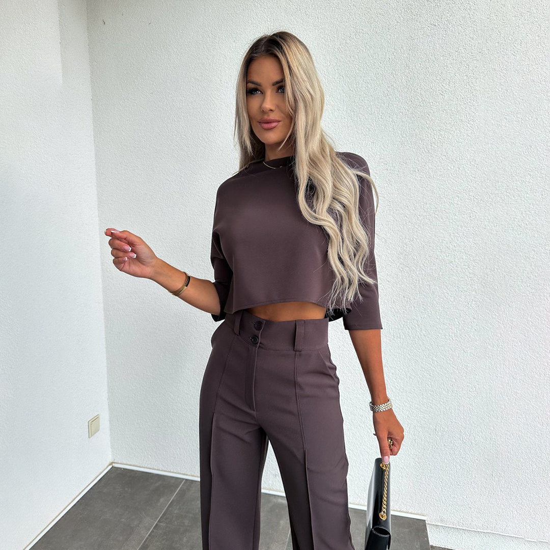 FIONA - Ensemble élégant en tweed au design raffiné