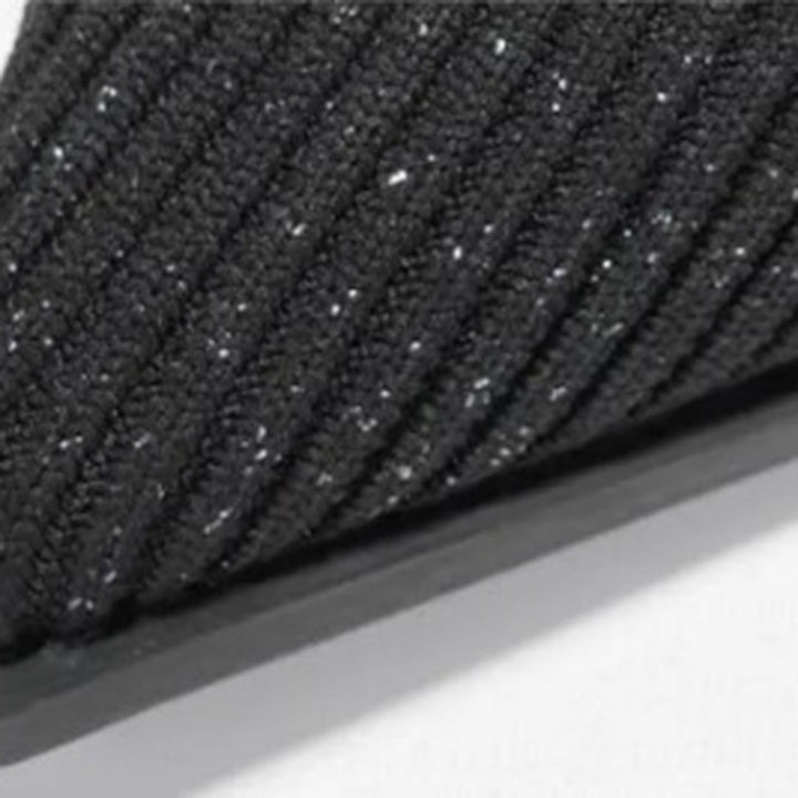 AMELIA - Trendige hohe Strickstiefel mit bequemem Blockabsatz