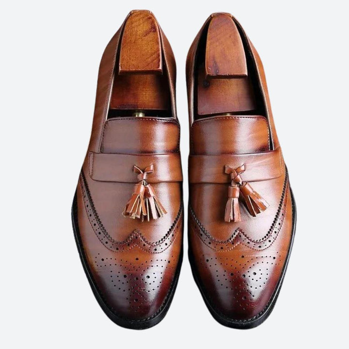 Stylish Orthopedic Men's Shoes with Elegant Tassels - Frane