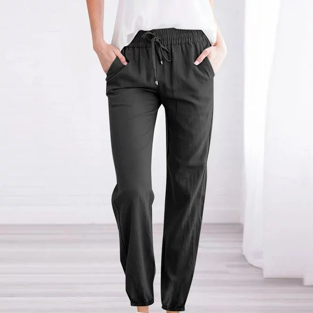 Martha - Pantalon mode avec cordon de serrage ajustable