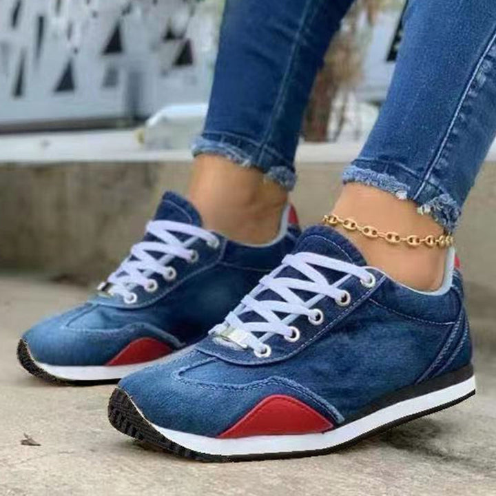 Baskets en denim Sheen tendance pour femmes pour un look décontracté