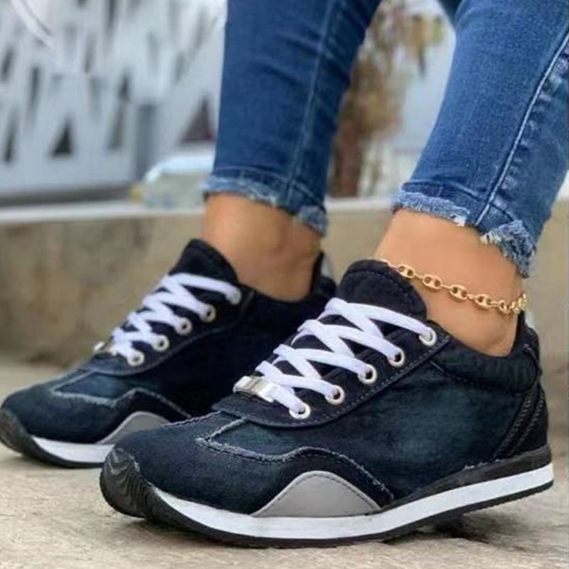 Baskets en denim Sheen tendance pour femmes pour un look décontracté