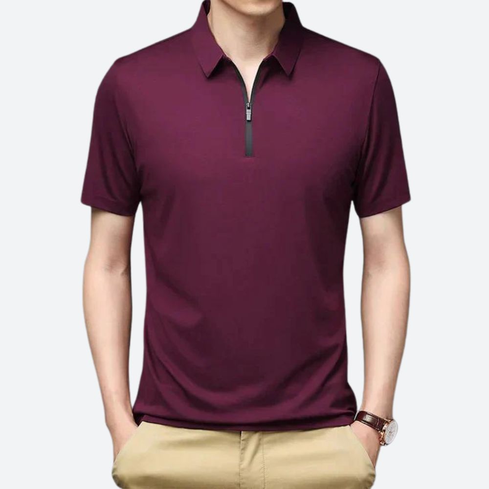Stylish men's silk polo shirt - Justin