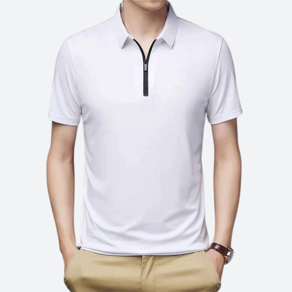Stylish men's silk polo shirt - Justin