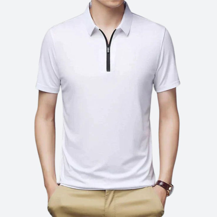 Stylish men's silk polo shirt - Justin