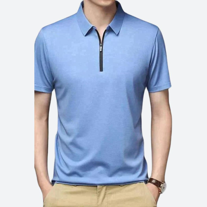 Stylish men's silk polo shirt - Justin