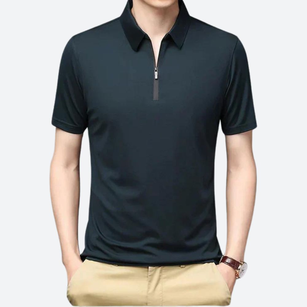 Stylish men's silk polo shirt - Justin