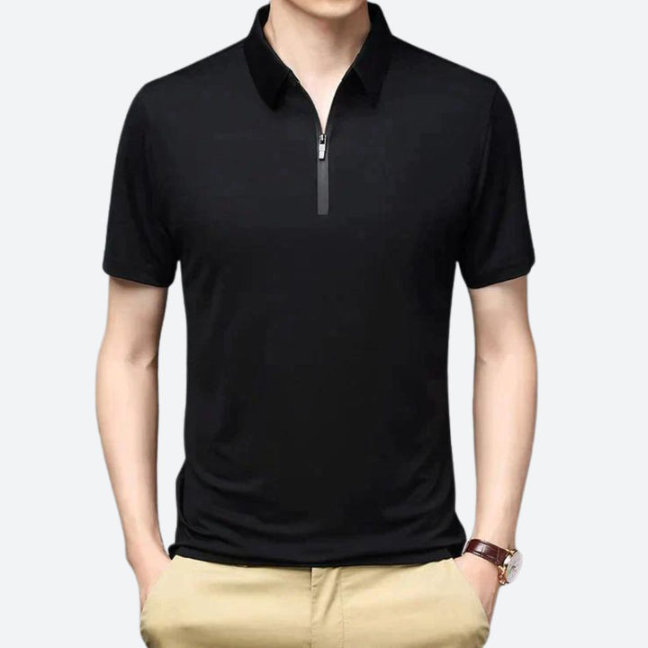 Stylish men's silk polo shirt - Justin