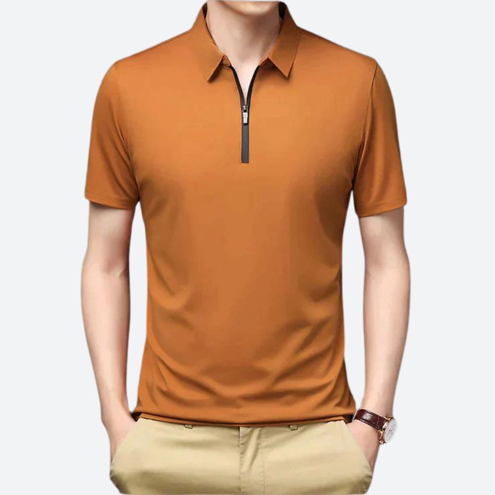 Stylish men's silk polo shirt - Justin