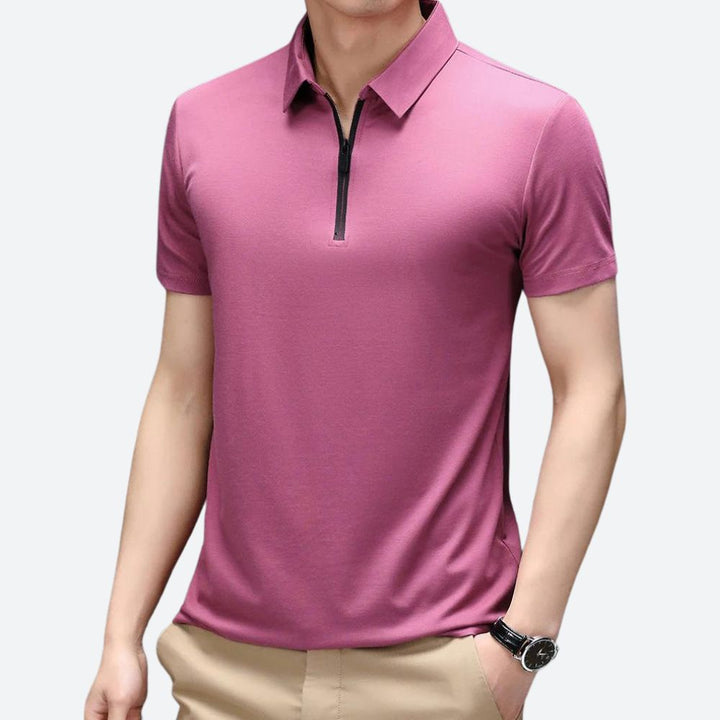 Stylish men's silk polo shirt - Justin