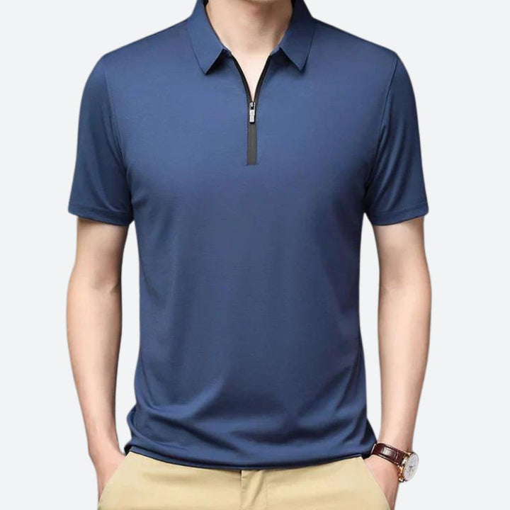 Stylish men's silk polo shirt - Justin