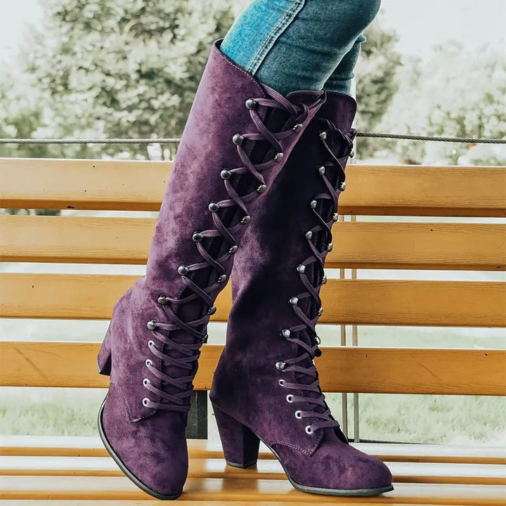 LEONA - Bottes femme stylées avec talons stables