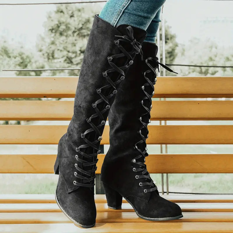 LEONA - Bottes femme stylées avec talons stables