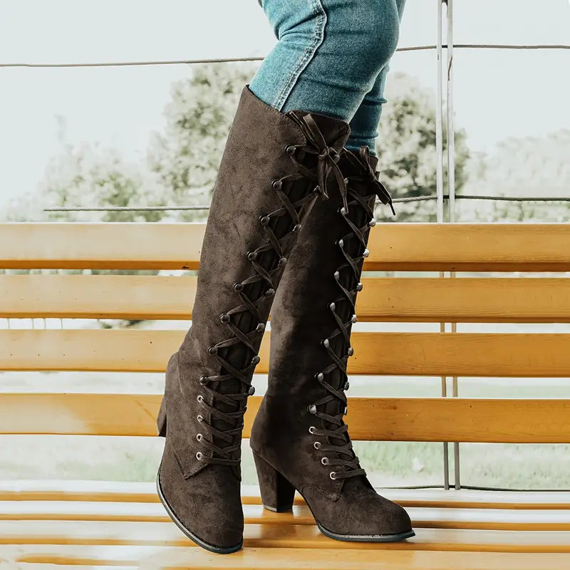 LEONA - Bottes femme stylées avec talons stables