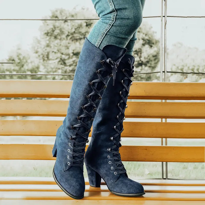 LEONA - Bottes femme stylées avec talons stables