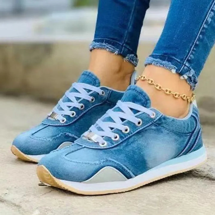 Baskets en denim Sheen tendance pour femmes pour un look décontracté