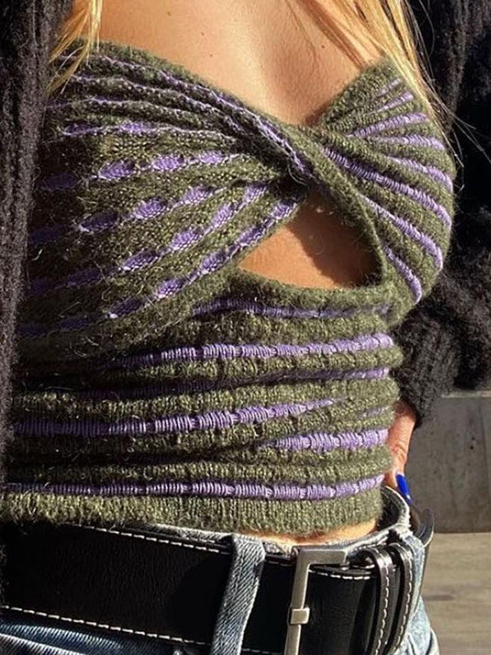 Fenna - Top bandeau court stylé avec twist tendance pour femmes