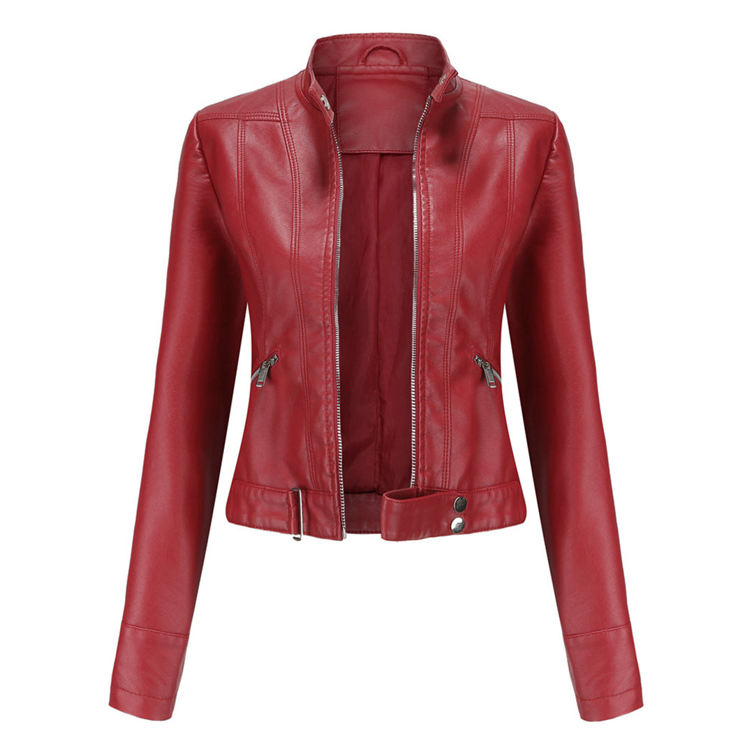 Short Women's Leather Jacket OXANA - Stylish and Timeless!
