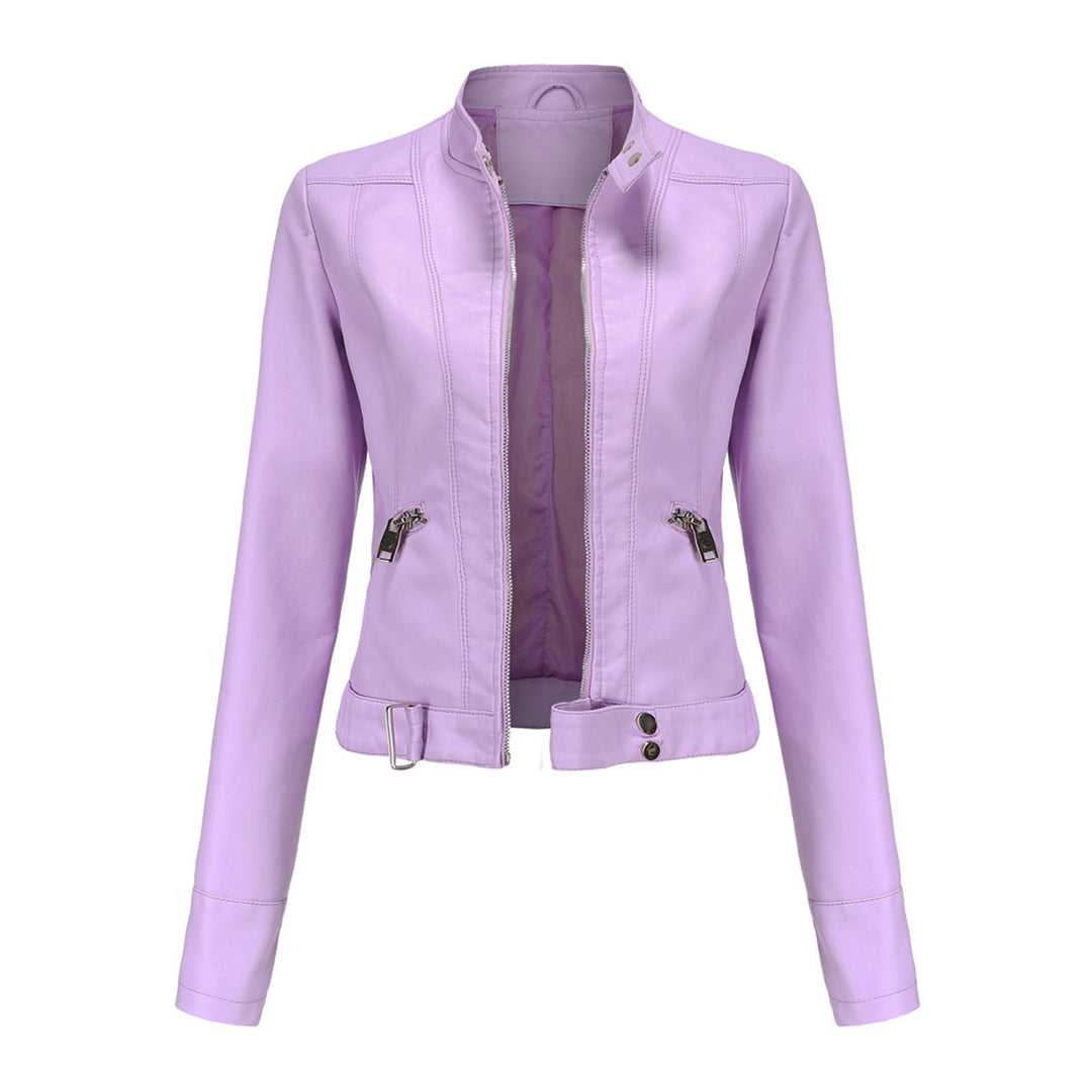 Short Women's Leather Jacket OXANA - Stylish and Timeless!
