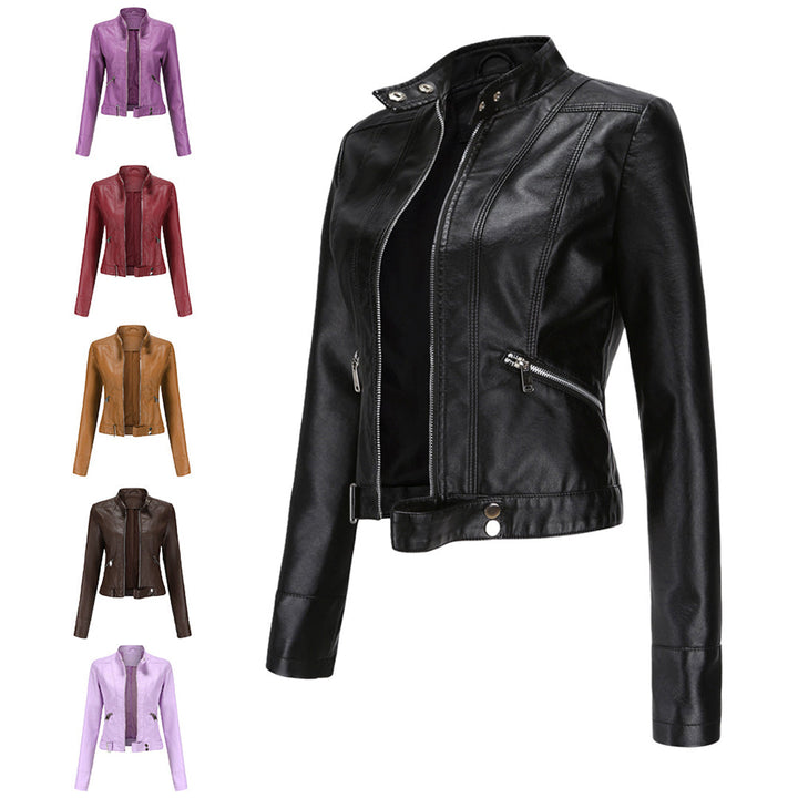 Short Women's Leather Jacket OXANA - Stylish and Timeless!