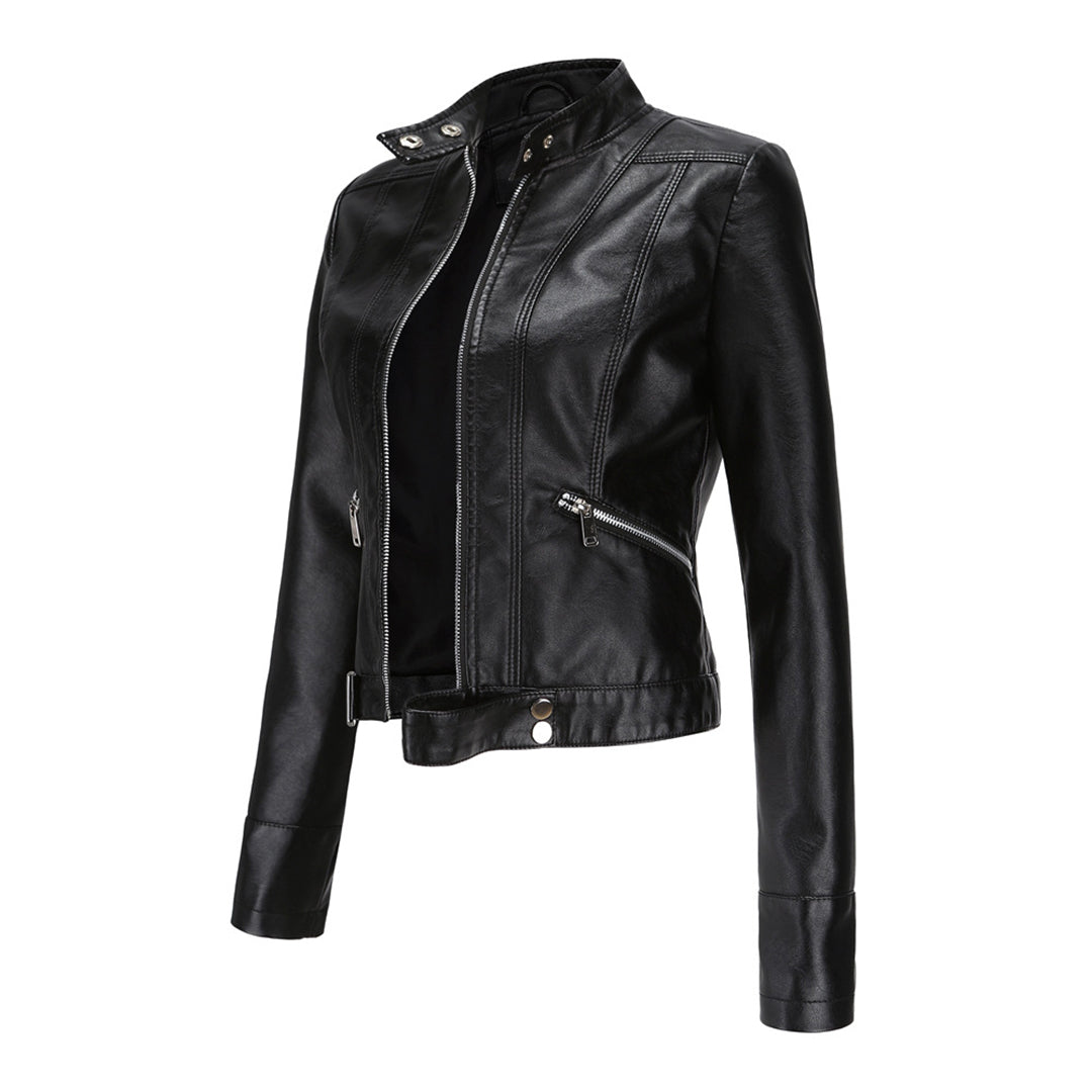 Short Women's Leather Jacket OXANA - Stylish and Timeless!