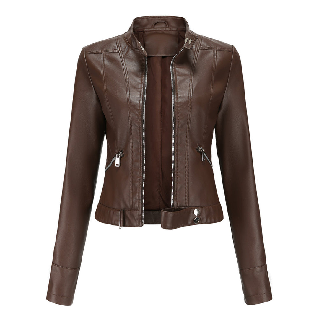 Short Women's Leather Jacket OXANA - Stylish and Timeless!