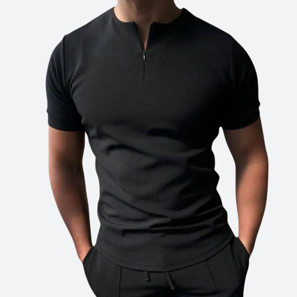 T-shirt homme stylé avec fermeture éclair - Oscar pour un look décontracté