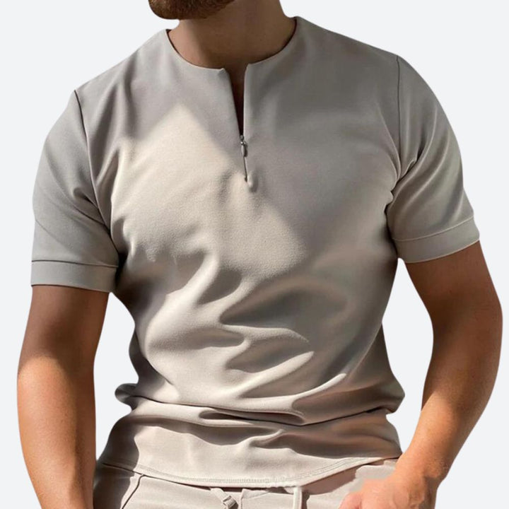 T-shirt homme stylé avec fermeture éclair - Oscar pour un look décontracté