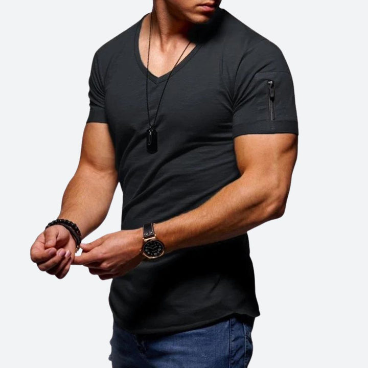 Stylisches V-Ausschnitt-Muskel-T-Shirt für Männer - Rick