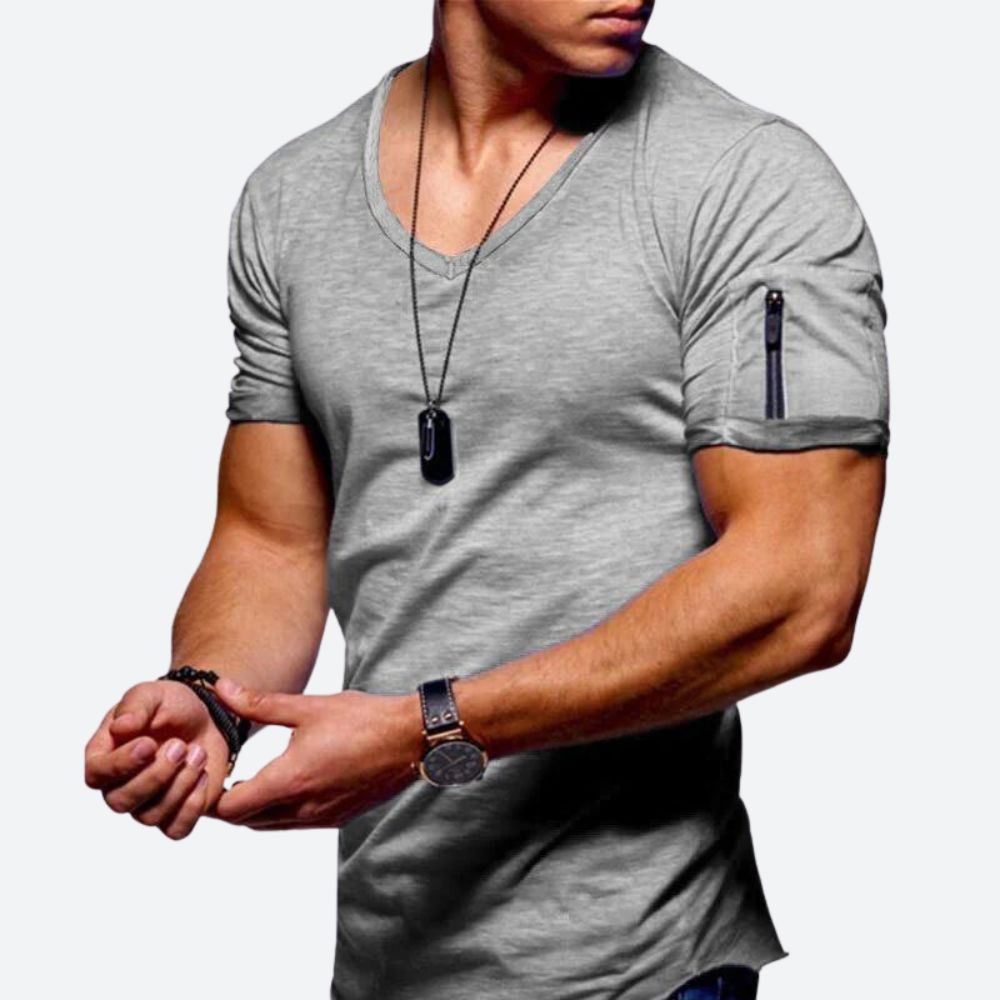 Stylisches V-Ausschnitt-Muskel-T-Shirt für Männer - Rick