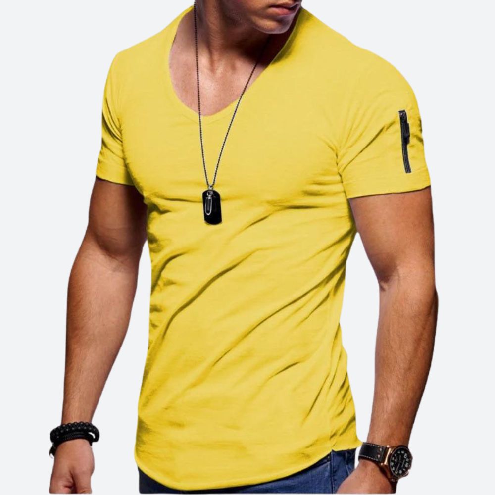 Stylisches V-Ausschnitt-Muskel-T-Shirt für Männer - Rick