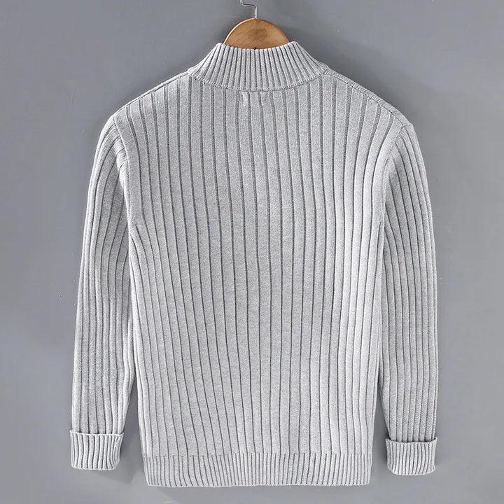Pierre™ - Herren Cardigan aus Shetland-Wolle mit Reißverschluss