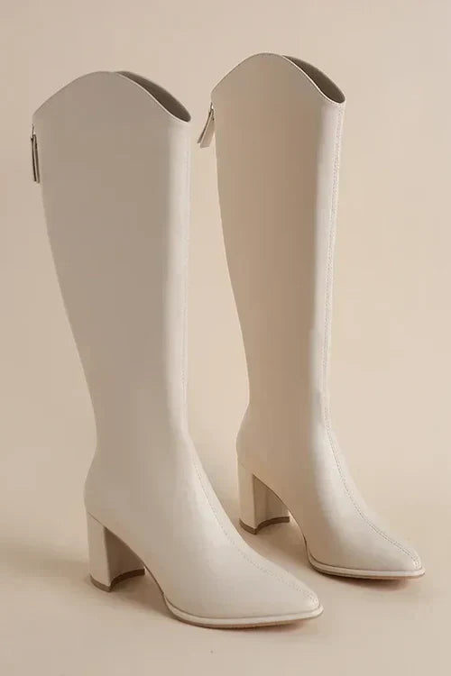 Bianca - Stilvolle spitze kniehohe Stiefel