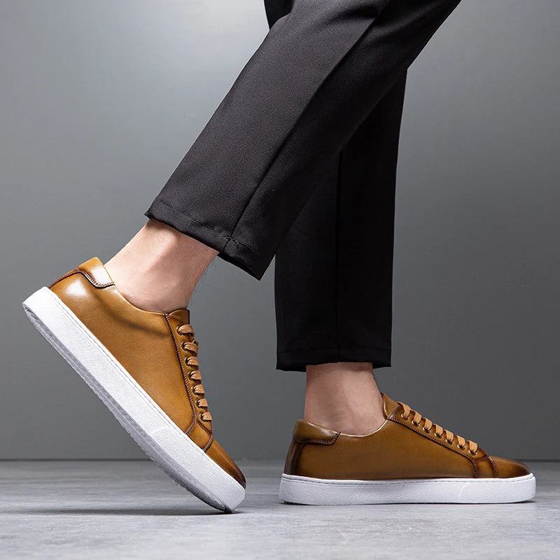 David™ - Baskets en cuir pour homme