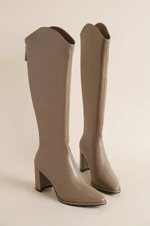 Bianca - Stilvolle spitze kniehohe Stiefel