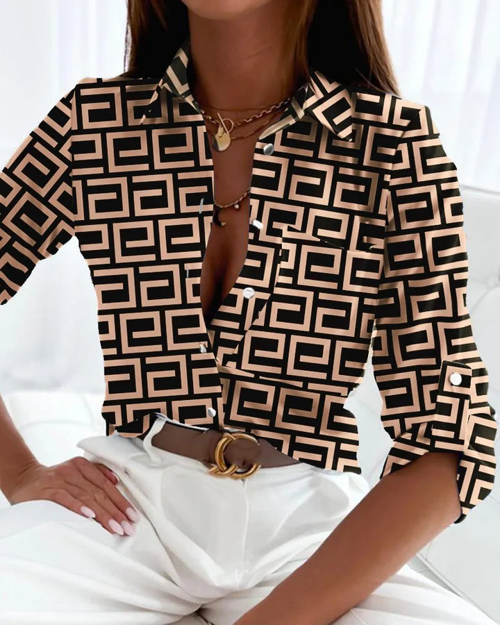 Fleur - Blouse décontractée à rayures stylée pour un look féminin