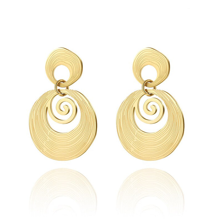 Bea - Boucles d'oreilles élégantes en acier inoxydable 316L doré pour la femme moderne