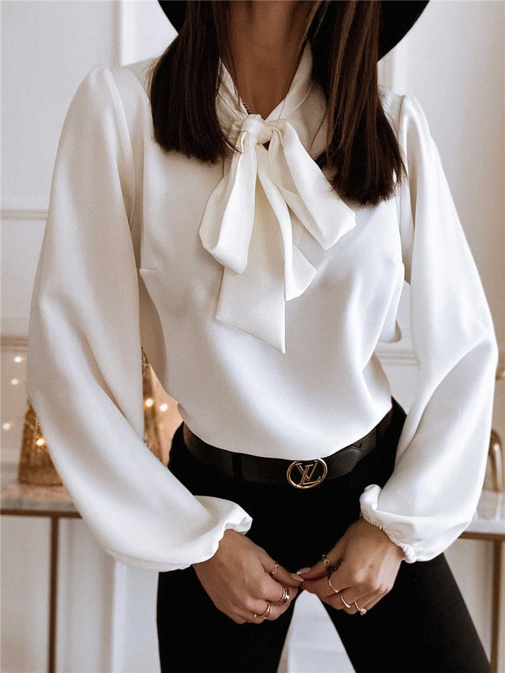 Elegant Women's Blouse with Bow - Grace Collection