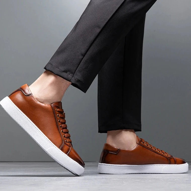 David™ - Baskets en cuir pour homme