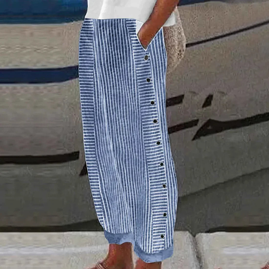 Georgia - Pantalons d'été rayés ultra confortables